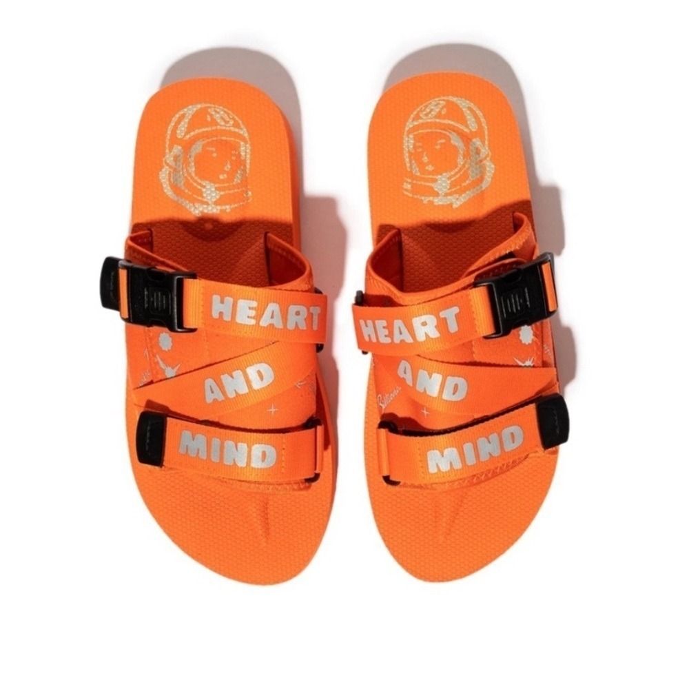Billionaire Boys Club Orange sandals BB Space Walker II slide men's size 13 y2k